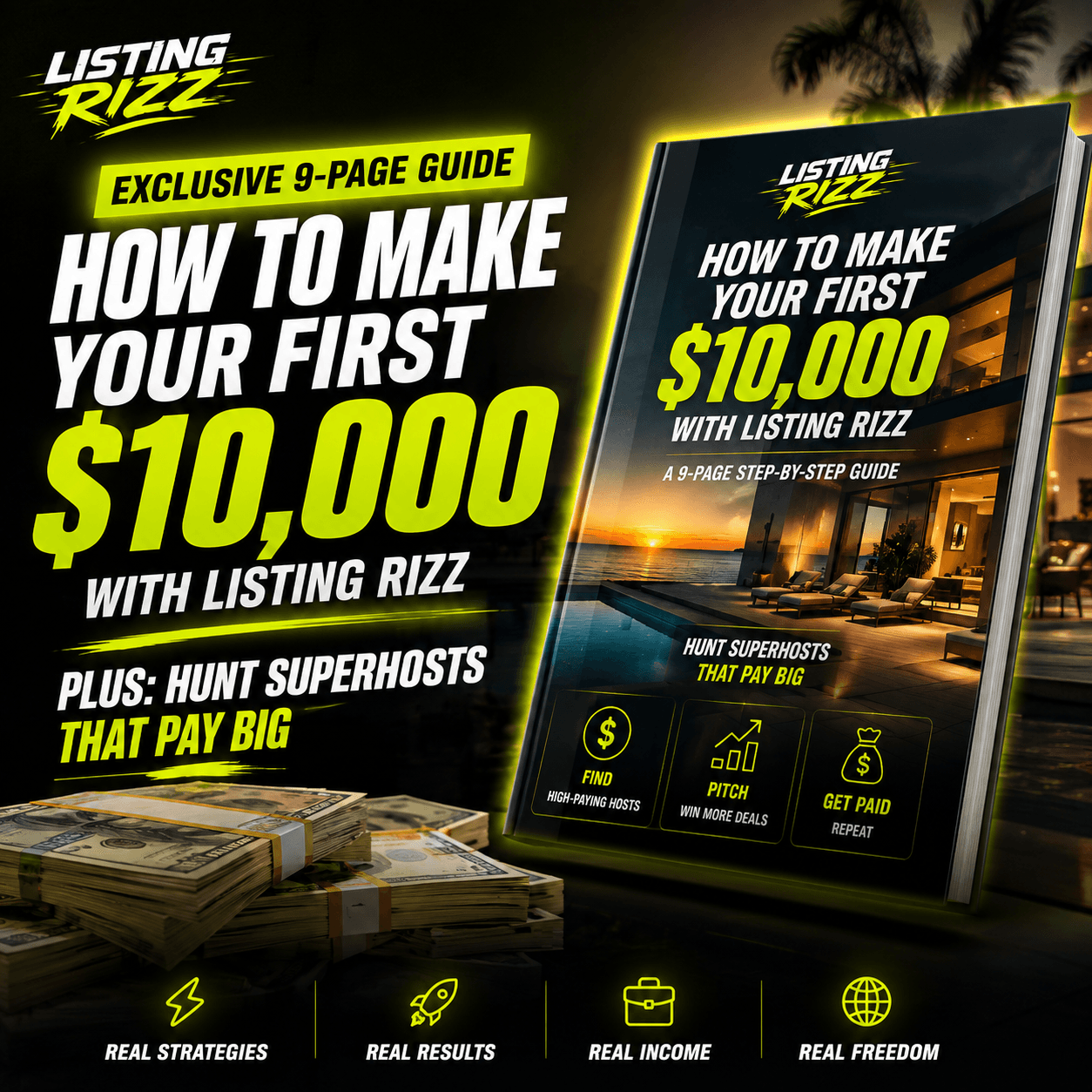 How to make your first $10,000 with ListingRizz — exclusive 9-page guide